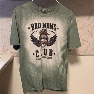 Gildan Olive Green Bad Moms Club Tee
